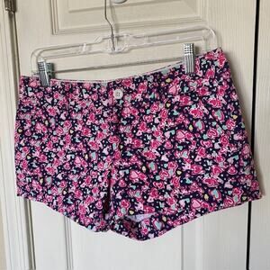 Lilly Pulitzer Candy Heart Print Walsh Hot Pants Shorts 3" Women's Size 2‎